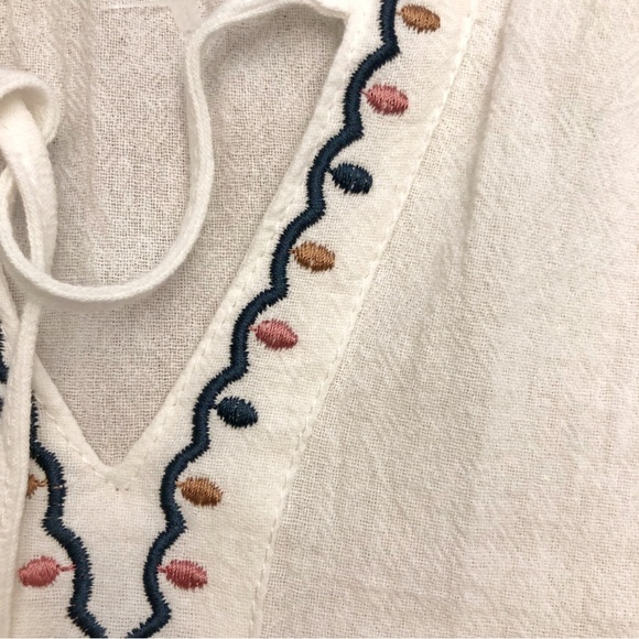 Vintage Minimalist White Oversized Relaxed Fit 3/4 sleeves blouse shirt. Large. - Picture 7 of 13